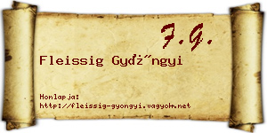 Fleissig Gyöngyi névjegykártya