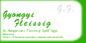 gyongyi fleissig business card